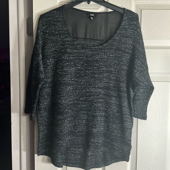 Mossimo Supply Co. Tops - Mossimo mixed material knit top size XL